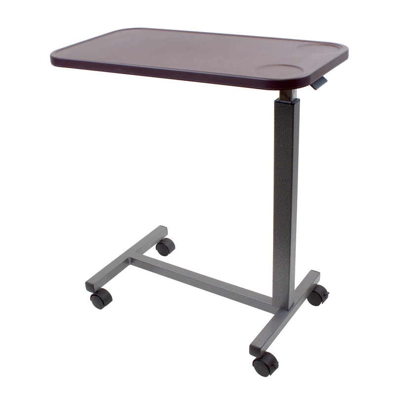 Dynarex Overbed Table Plastic  Mahogany