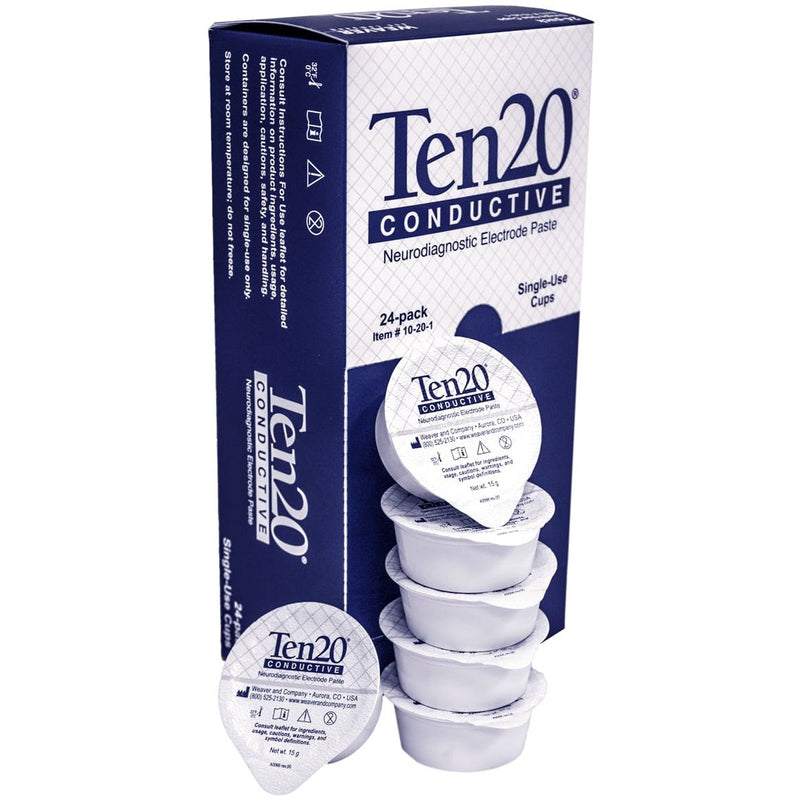 Weaver Ten20 Conductive Paste  15 g Single-Use Cups - Case (24 Packs - 576 Cups)