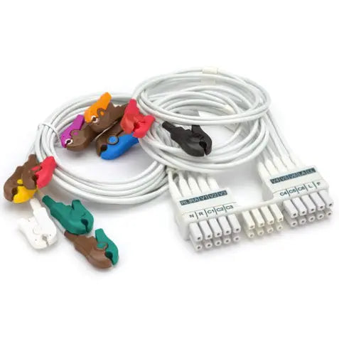 Welch Ally Q-Stress 10 Wire Short AHA Lead Set with Clips