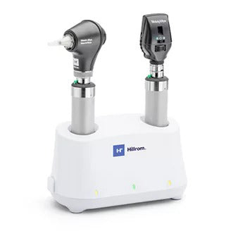 Welch Allyn 3.5V Diagnostic Set with Coaxial LED Ophthalmoscope  2 Metal Nickel Cadmium Power Handles and Universal
