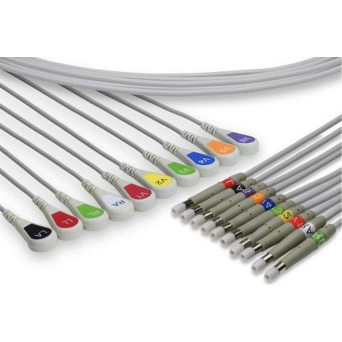 Welch Allyn EKG Leadwires  10 Leads Snap