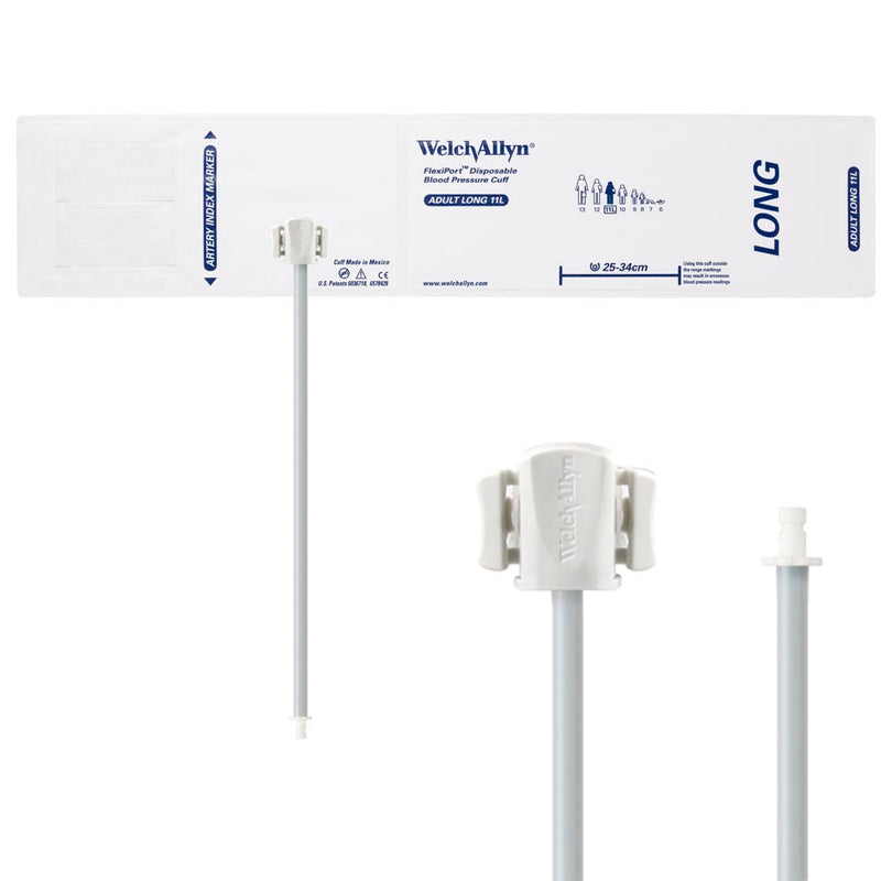 Welch Allyn FlexiPort Blood Pressure Cuff with One-Tube Bayonet Type Connector (20/Box)  Size-11L Adult Long