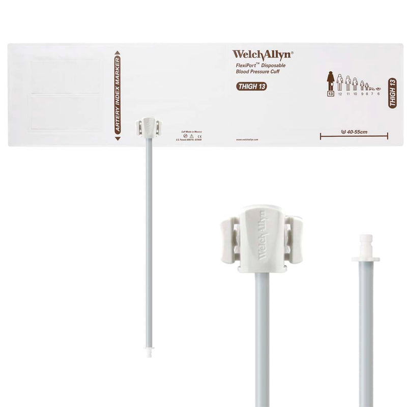 Welch Allyn FlexiPort Blood Pressure Cuff with One-Tube Bayonet Type Connector (20/Box)  Size-13 Thigh