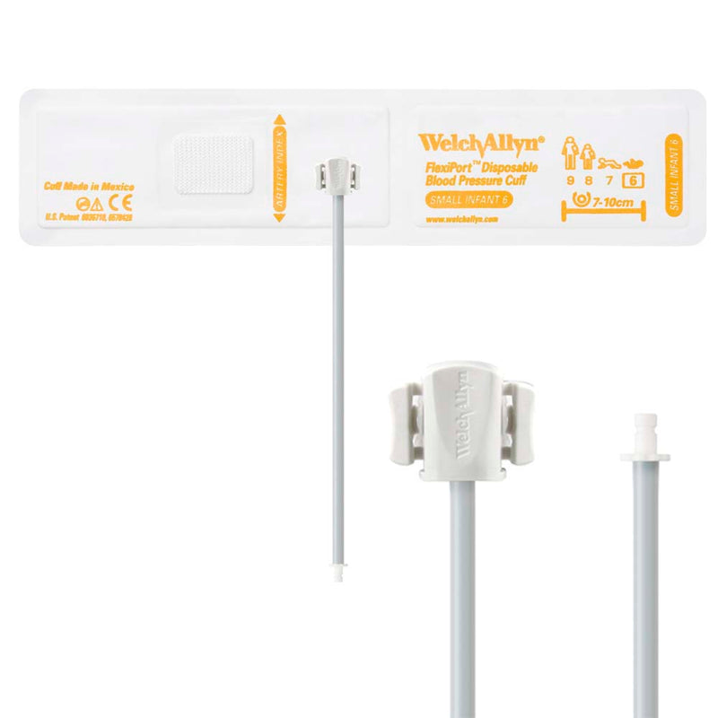 Welch Allyn FlexiPort Blood Pressure Cuff with One-Tube Bayonet Type Connector (20/Box)  Size-06 Small Infant