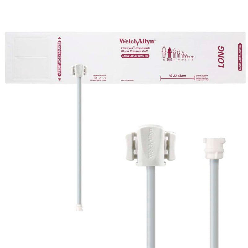 Welch Allyn FlexiPort Blood Pressure Cuff with One-Tube Locking Type Connector (20/Box)  Size-12L Large Adult Long
