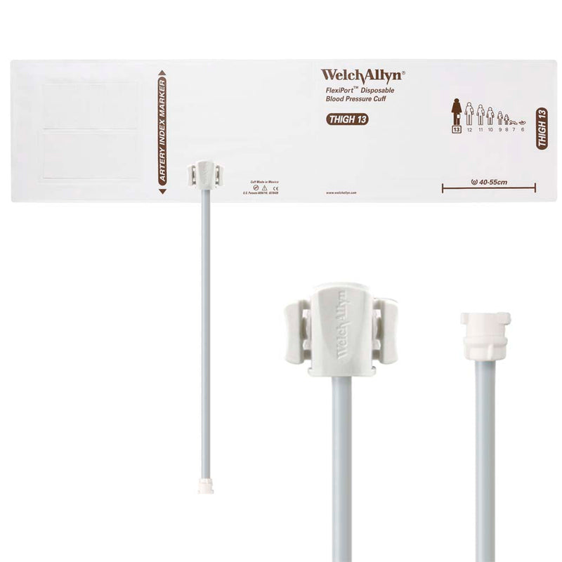 Welch Allyn FlexiPort Blood Pressure Cuff with One-Tube Locking Type Connector (20/Box)  Size-13 Thigh