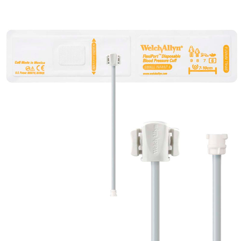 Welch Allyn FlexiPort Blood Pressure Cuff with One-Tube Locking Type Connector (20/Box)  Size-06 Small Infant