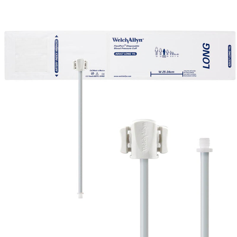 Welch Allyn FlexiPort Blood Pressure Cuff with One-Tube Screw-Type Connector (20/Box)  Size-11L Adult Long