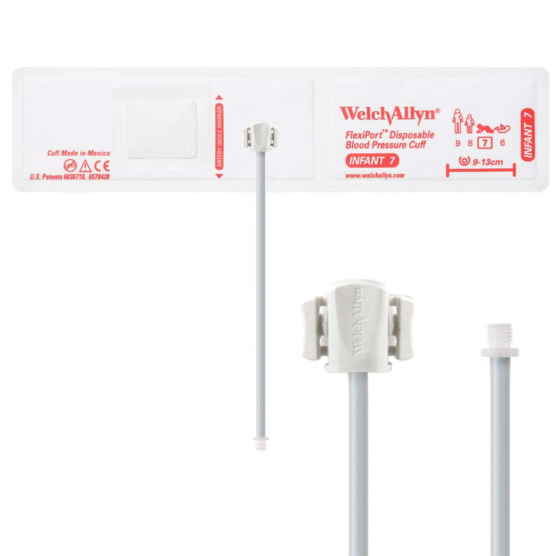Welch Allyn FlexiPort Blood Pressure Cuff with One-Tube Screw-Type Connector (20/Box)  Size-07 Infant