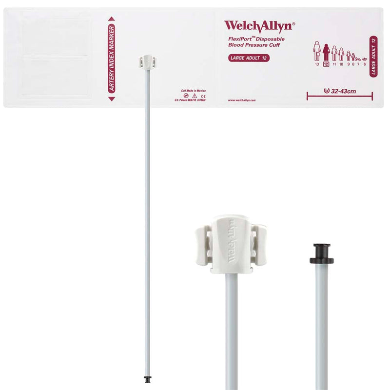 Welch Allyn FlexiPort Blood Pressure Cuff with One-Tube Tri-Purpose Connector (20/Box)  Size-12 Large Adult