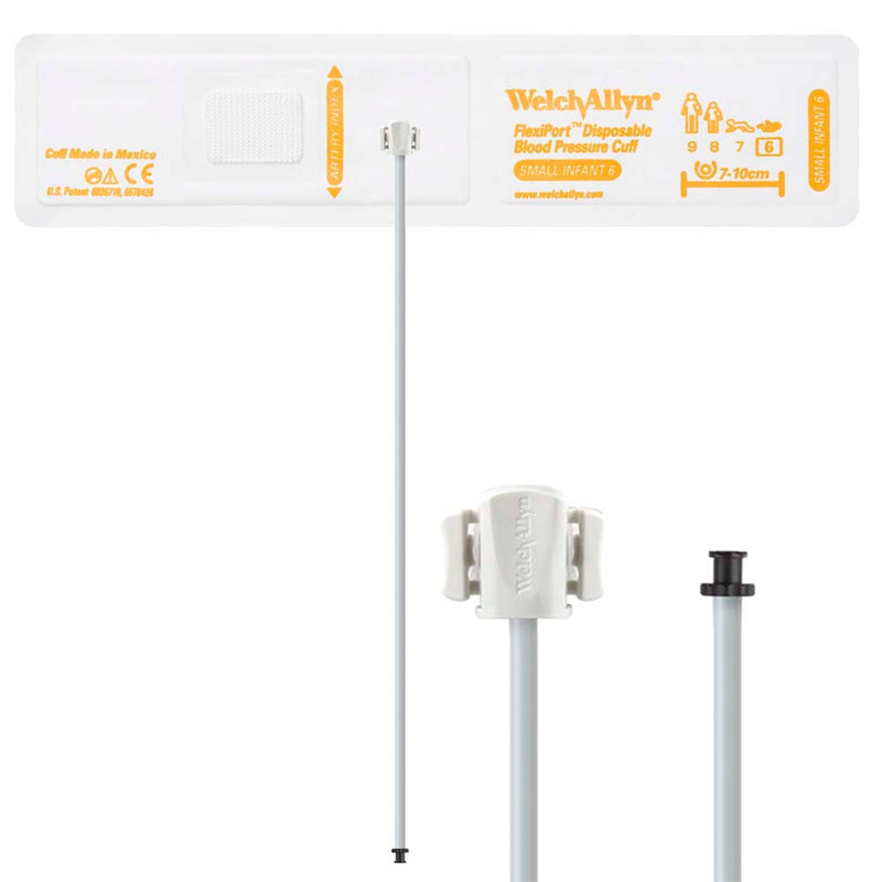 Welch Allyn FlexiPort Blood Pressure Cuff with One-Tube Tri-Purpose Connector (20/Box)  Size-06 Small Infant