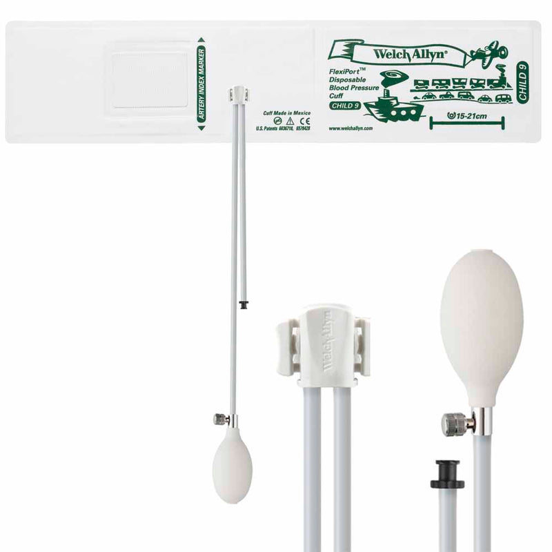 Welch Allyn FlexiPort Blood Pressure Cuff with Two-Tube Inflation System  Size-09 Child