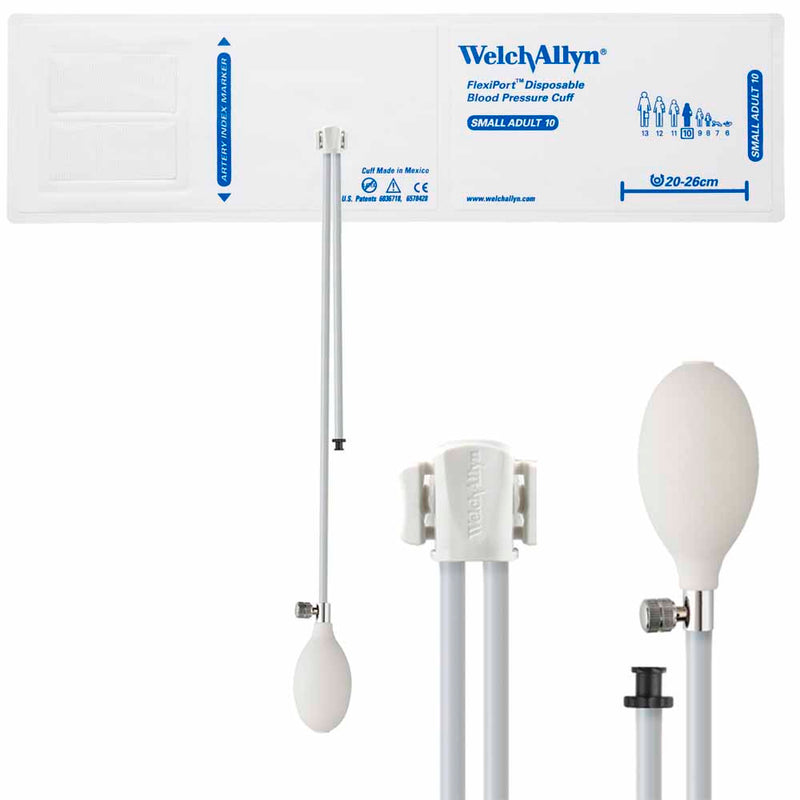 Welch Allyn FlexiPort Blood Pressure Cuff with Two-Tube Inflation System  Size-10 Small Adult