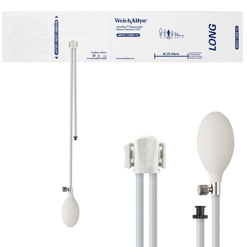 Welch Allyn FlexiPort Blood Pressure Cuff with Two-Tube Inflation System  Size-11L Adult Long