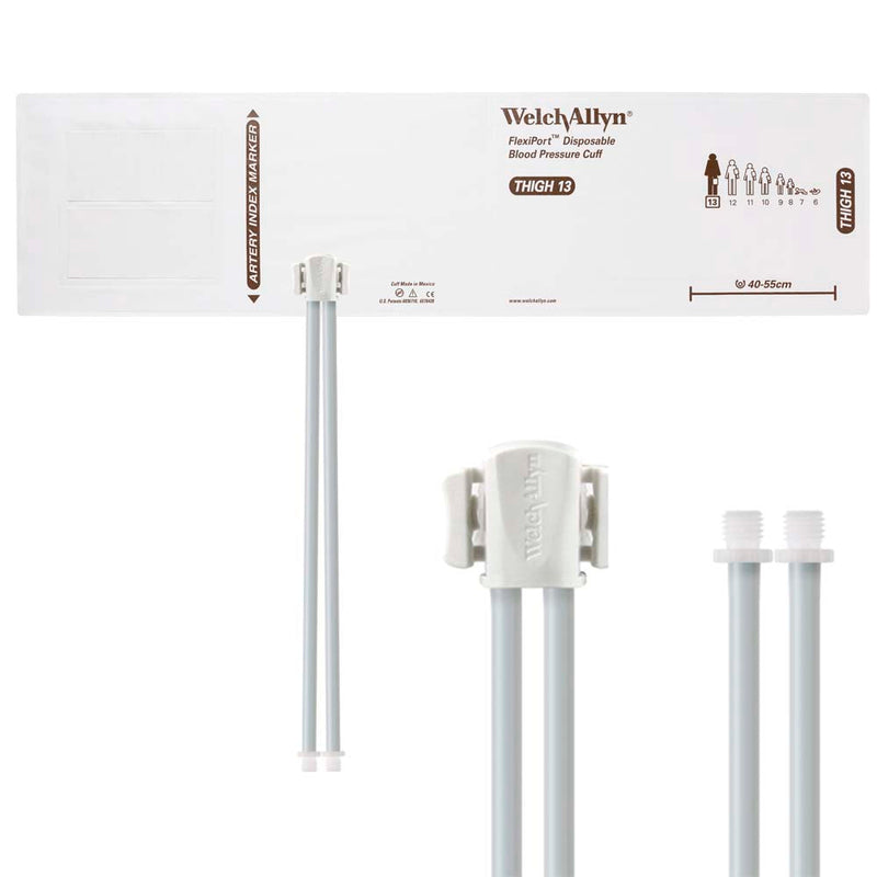 Welch Allyn FlexiPort Blood Pressure Cuff with Two-Tube Screw Type Connector (20/Box)  Size-13 Thigh