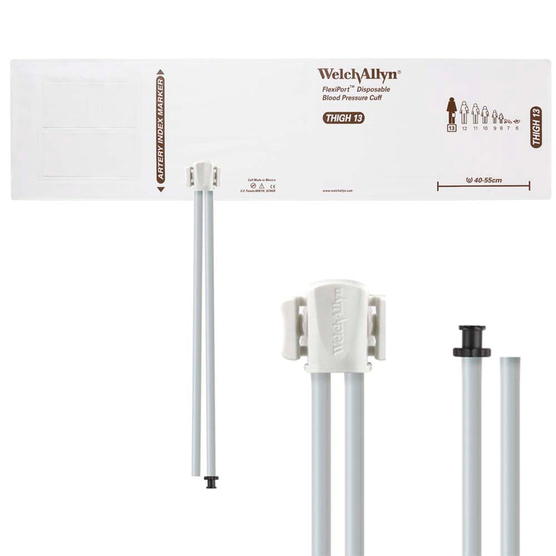 Welch Allyn FlexiPort Blood Pressure Cuff with Two-Tube Tri-Purpose Connector (20/Box)  Size-13 Thigh