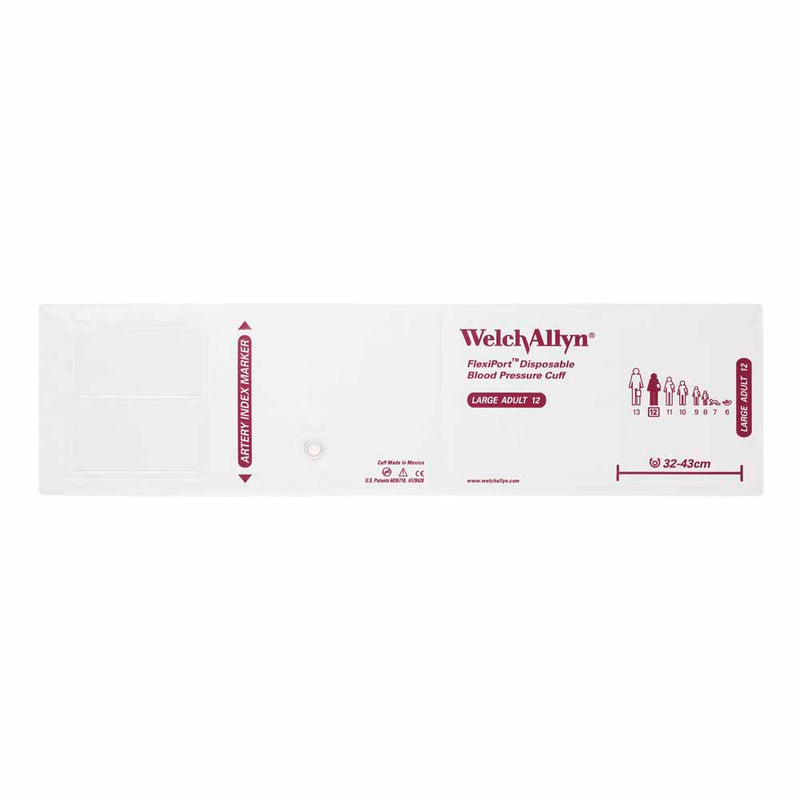 Welch Allyn FlexiPort Blood Pressure Cuff (20/Box)  Size-12 Large Adult; Cuff Range 32-43 CM