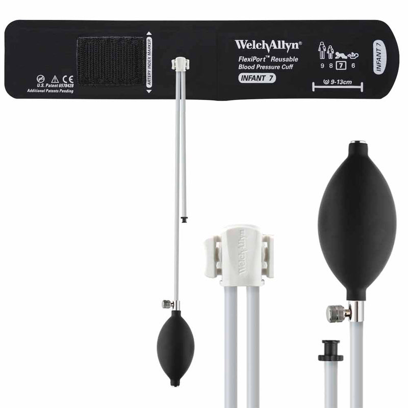 Welch Allyn FlexiPort Reusable Blood Pressure Cuff with Inflation System - Size-07 Infant