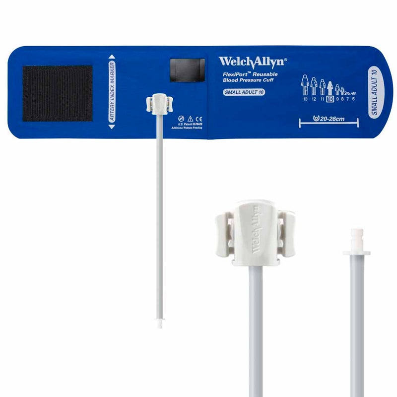 Welch Allyn FlexiPort Reusable Blood Pressure Cuff with One-Tube Bayonet Connector  Size-10 Small Adult