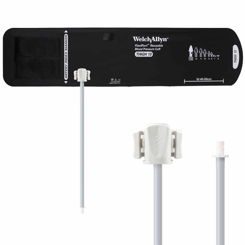 Welch Allyn FlexiPort Reusable Blood Pressure Cuff with One-Tube Bayonet Connector  Size-13 Thigh