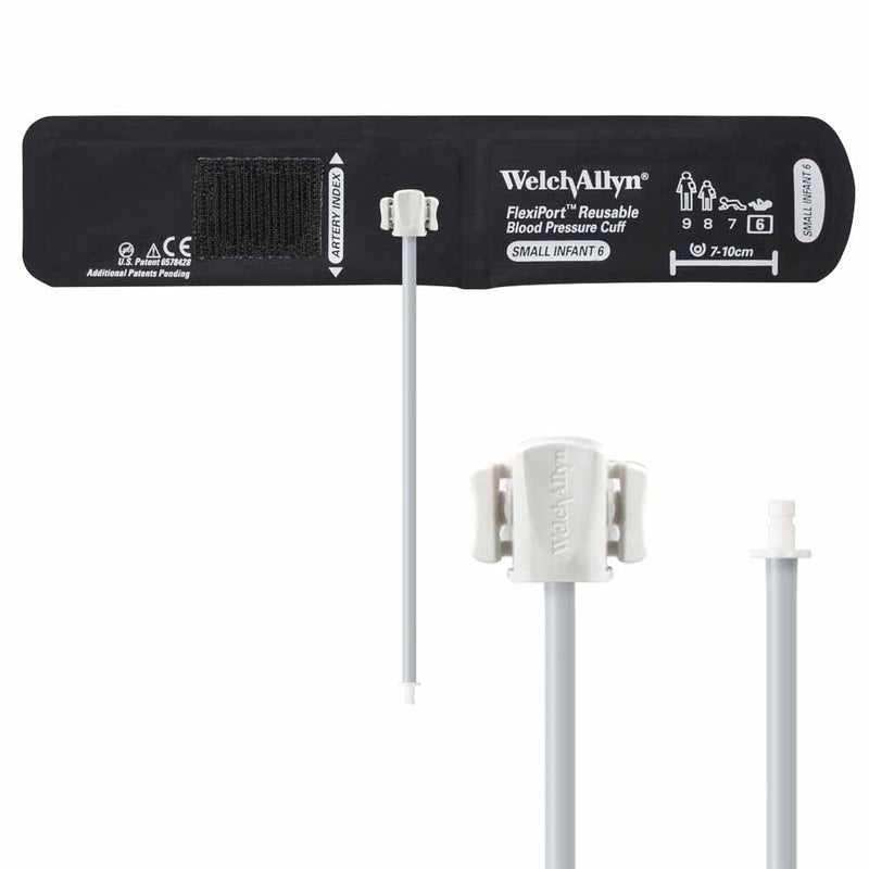 Welch Allyn FlexiPort Reusable Blood Pressure Cuff with One-Tube Bayonet Connector  Size-06 Small Infant