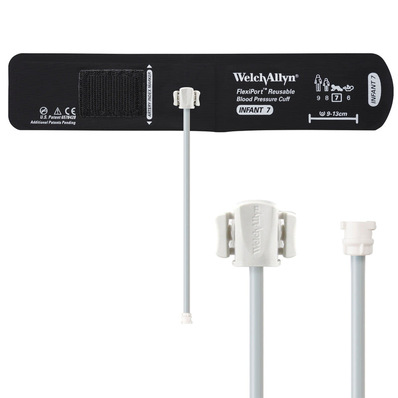 Welch Allyn FlexiPort Reusable Blood Pressure Cuff with One-Tube Locking Connector  Size-08 Small Child