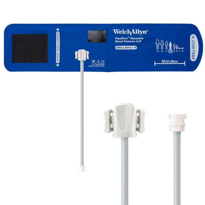 Welch Allyn FlexiPort Reusable Blood Pressure Cuff with One-Tube Locking Connector  Size-10 Small Adult