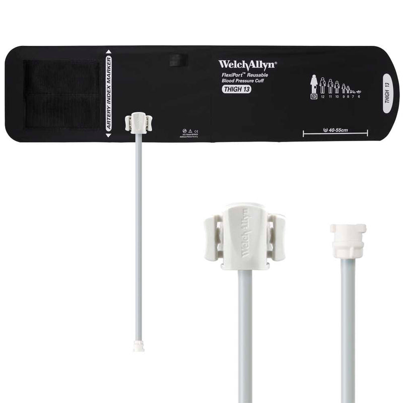 Welch Allyn FlexiPort Reusable Blood Pressure Cuff with One-Tube Locking Connector  Size-13 Thigh