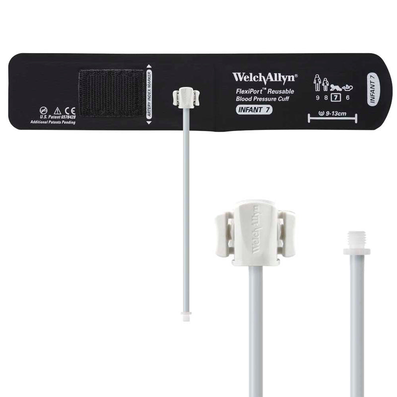 Welch Allyn FlexiPort Reusable Blood Pressure Cuff with Screw Connector  Size-08 Small Child