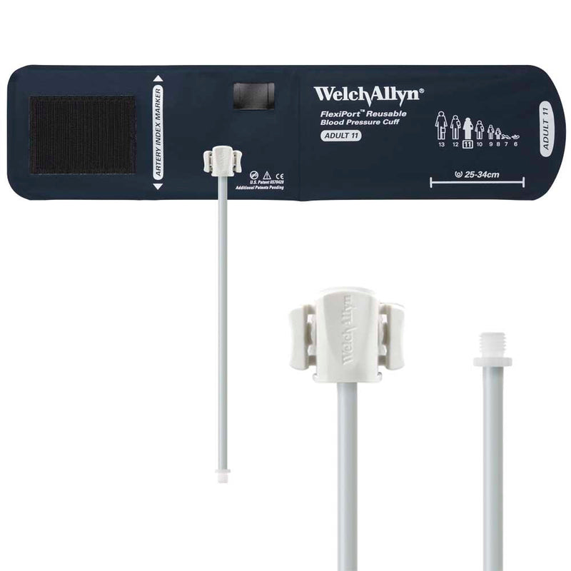 Welch Allyn FlexiPort Reusable Blood Pressure Cuff with Screw Connector  Size-11 Adult