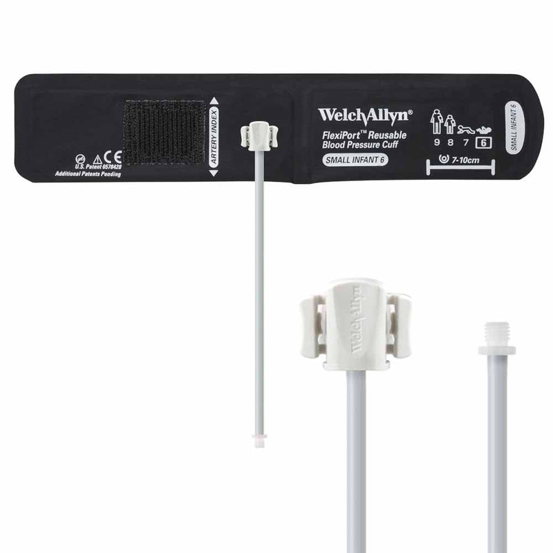 Welch Allyn FlexiPort Reusable Blood Pressure Cuff with Screw Connector  Size-06 Small Infant