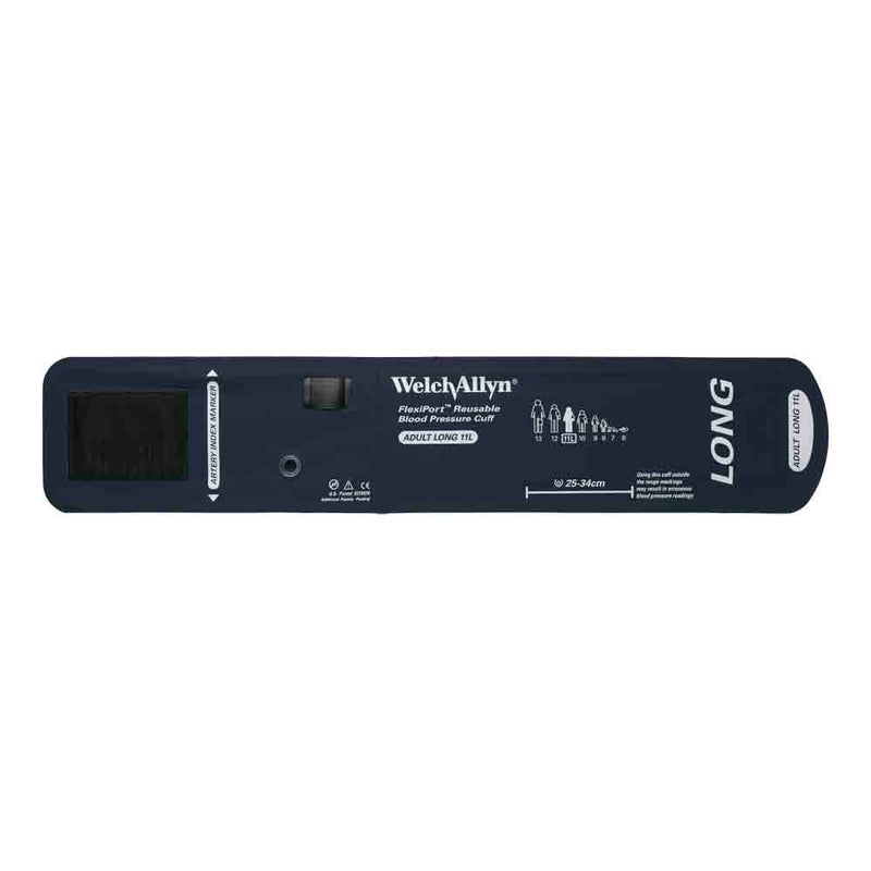 Welch Allyn FlexiPort Reusable Blood Pressure Cuff  Size-11L Adult Long; Cuff Range 25-34 cm