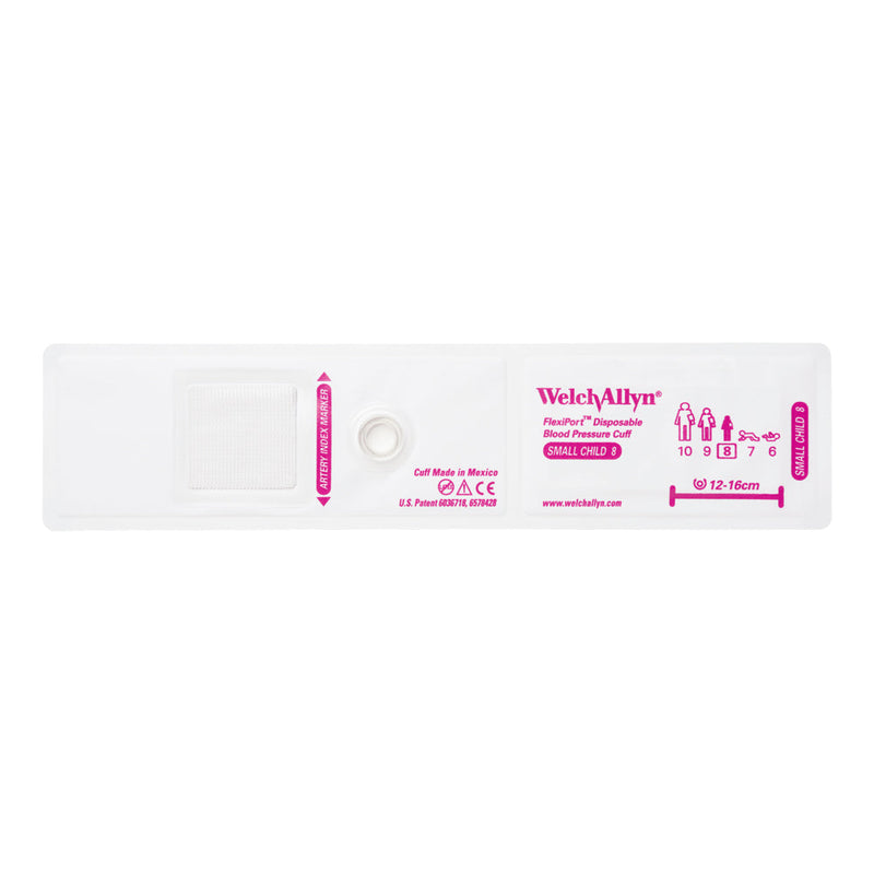 Welch Allyn FlexiPort Vinyl Disposable Blood Pressure Cuff  Size-08 Small Child; Range 12-16 cm
