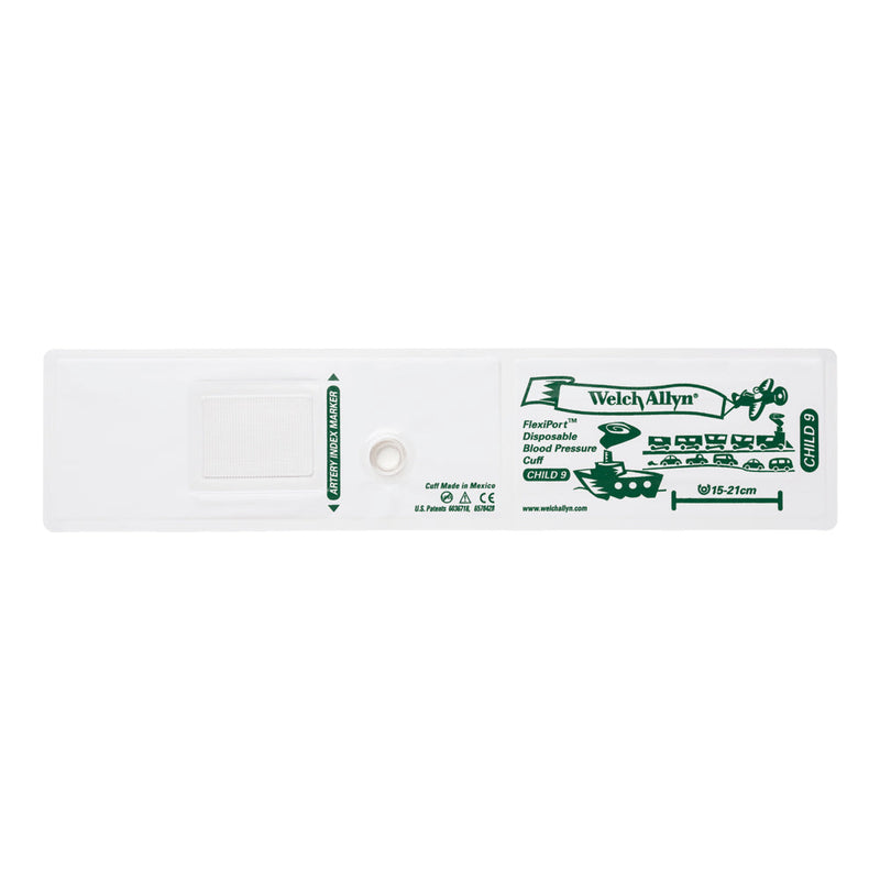 Welch Allyn FlexiPort Vinyl Disposable Blood Pressure Cuff  Size-09 Child; Range 15-21 cm