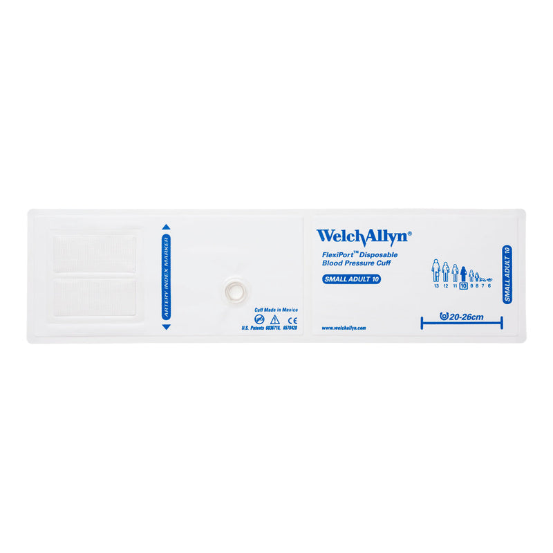 Welch Allyn FlexiPort Vinyl Disposable Blood Pressure Cuff  Size-10 Small Adult; Range 20-26 cm