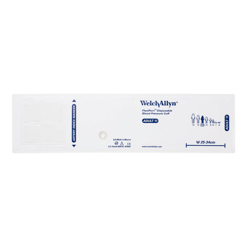 Welch Allyn FlexiPort Vinyl Disposable Blood Pressure Cuff  Size-11 Adult; Range 25-34 cm