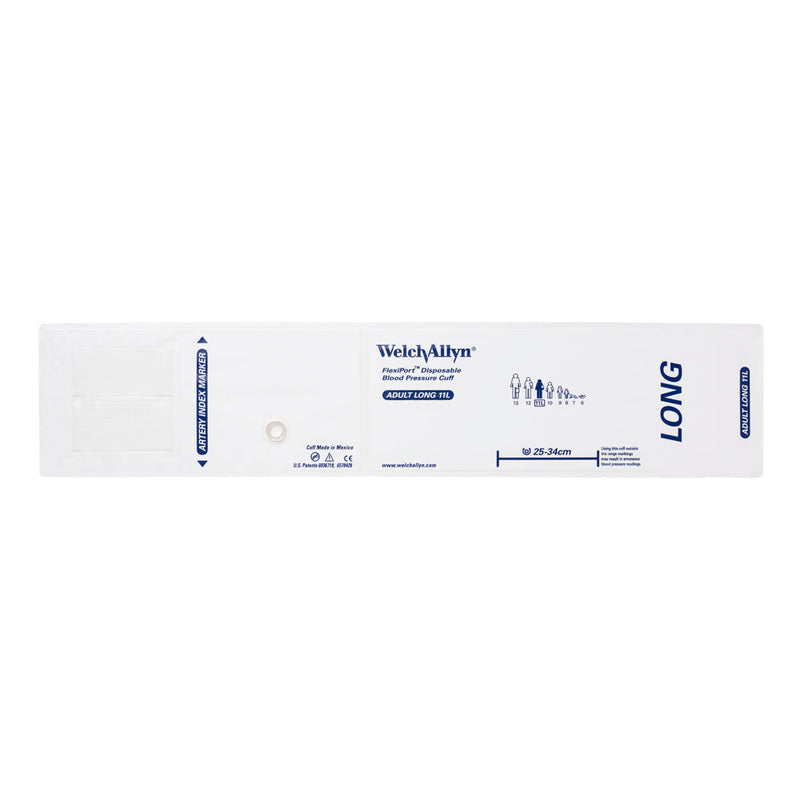 Welch Allyn FlexiPort Vinyl Disposable Blood Pressure Cuff  Size-11L Adult Long; Range 25-34 cm