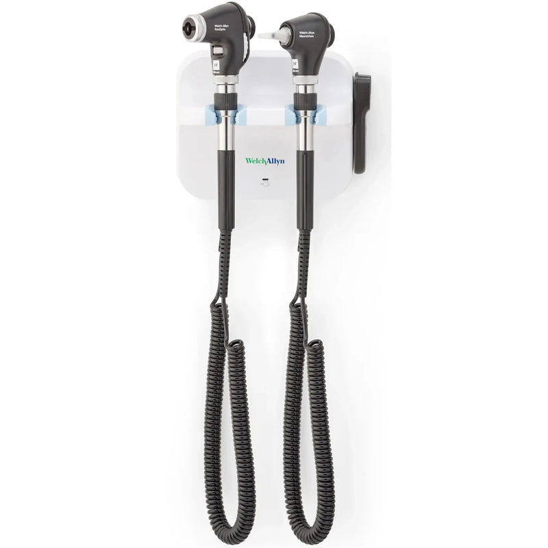 Welch Allyn Green Series 777 Wall Transformer with Otoscope and Ophthalmoscope  Coaxial LED Ophthalmoscope and MacroView Basic LED