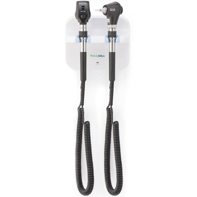 Welch Allyn Green Series 777 Wall Transformer with Coaxial LED Ophthalmoscope and MacroView Basic LED Otoscope