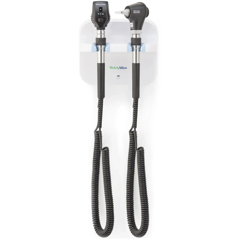 Welch Allyn Green Series 777 Wall Transformer with Otoscope and Ophthalmoscope  PanOptic Basic LED Ophthalmoscope and MacroView Ba
