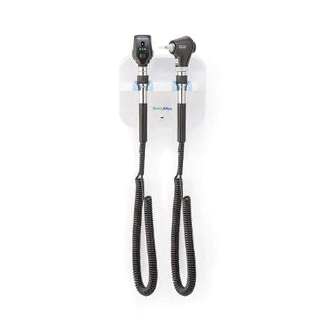 Welch Allyn Green Series 777 Wall Transformer with Coaxial LED Ophthalmoscope and MacroView Basic LED Otoscope