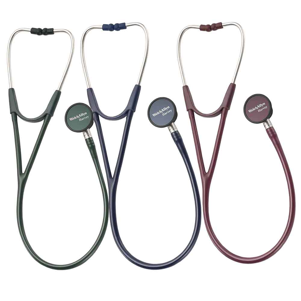 Welch Allyn Harvey Elite Stethoscope - Forest Green, Navy, Burgundy