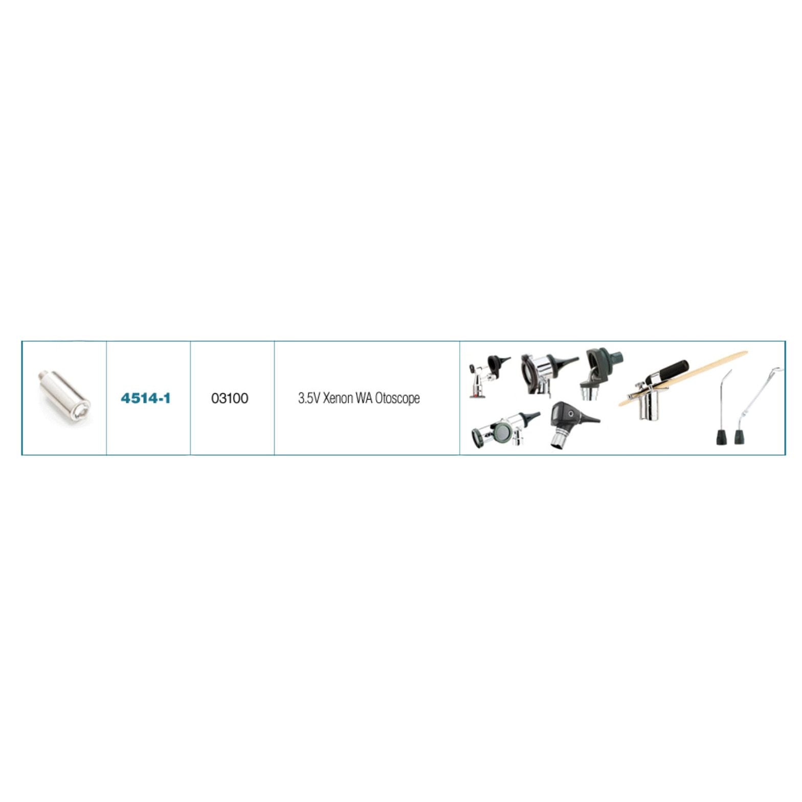Welch Allyn Otoscope 3.5V Halogen Replacement Lamp - Chart