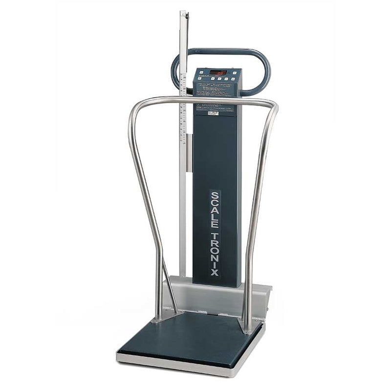 Welch Allyn Scale-Tronix 5702 Mobile Bariatric Stand-On Scale  Lb/Kg, Printer, Power Cord