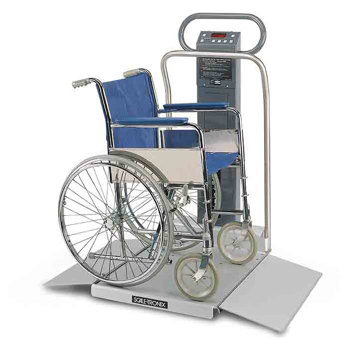 Welch Allyn Scale-Tronix 6702 Oversized Wheelchair Scale  Lb/Kg, Printer, Power Cord