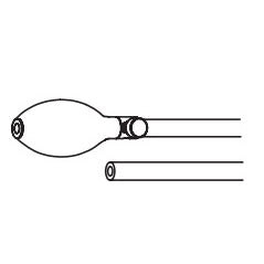 Welch Allyn Trimline Disposable Soft Isolation 2-Tube Cuff - Bare Tube and Bulb with Clamp