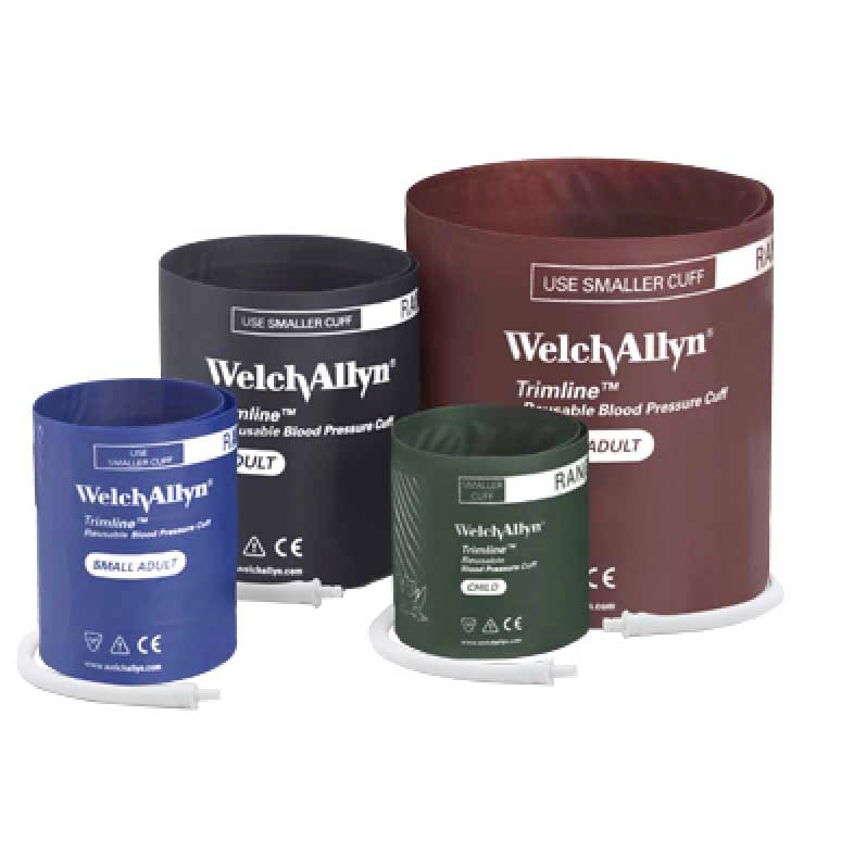 Welch Allyn Trimline Reusable 1-Tube Cuff with Bayonet Connector  12L Large Adult Long (5/Box)