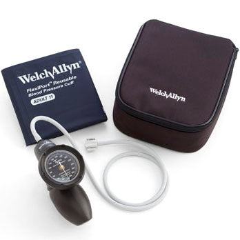 Welch Allyn Tycos DS58 Hand Aneroid Sphygmomanometer  Size-11 Adult, FlexiPort Reusable, 1-Tube Cuff, Zi