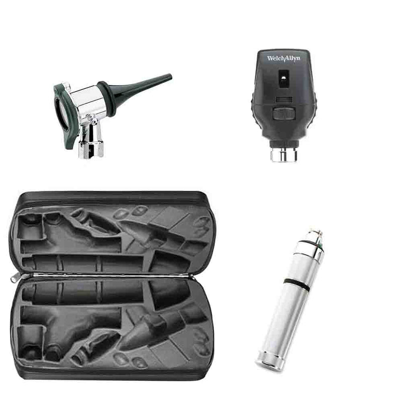 Welch Allyn Veterinary Diagnostic Set  Standard Ophth., Vet. Pneumatic Oto., Hard Case