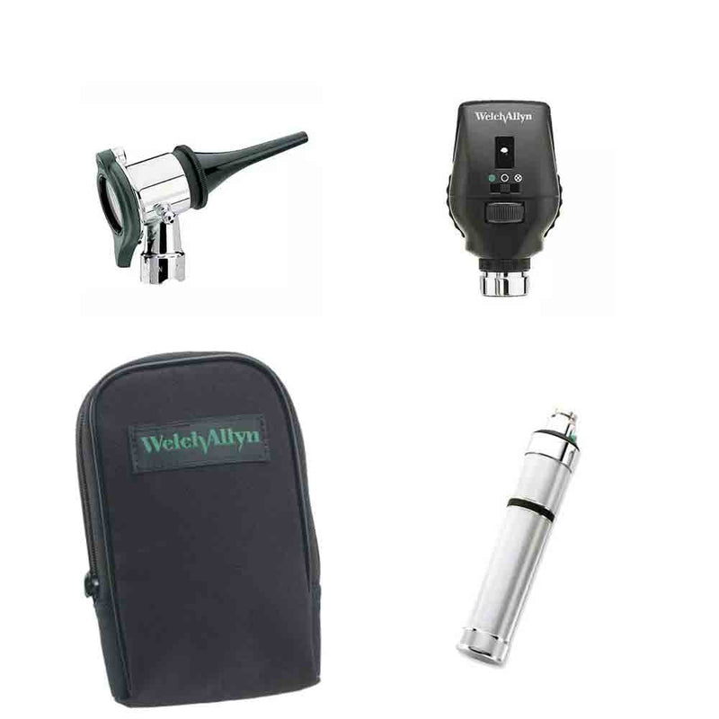 Welch Allyn Veterinary Diagnostic Set  Coaxial Ophth., Vet. Pneumatic Oto., Soft Case